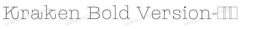 Kraken Bold Version字体转换 Kraken Bold Version字体转换